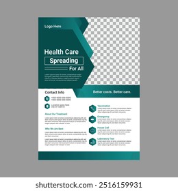 Attractive medical flyer design template