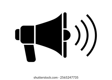 Attractive megaphone icon for modern advertising and marketing visuals, megaphone speaker icon, loudspeaker communication symbol, public speaking megaphone, media announcement icon