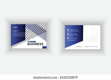 Diseño atractivo y mínimo simple de la plantilla del vector de la postal.