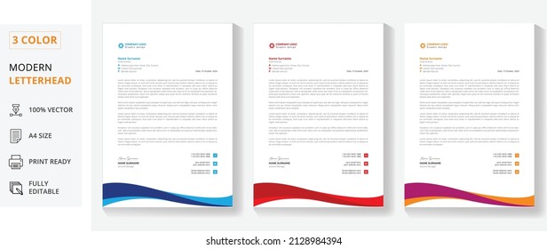 attractive  minimalist letterhead design bundle