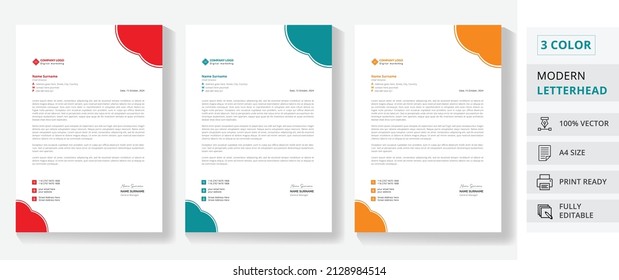 attraktives minimalistisches Briefkopfdesign