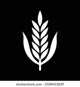 An attractive, modern logo of a wheat stalk for bakery products