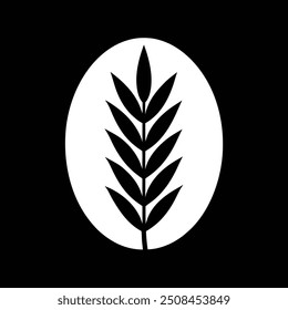 An attractive, modern logo of a wheat stalk for bakery products