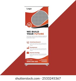 Atractiva Plantilla moderna de diseño de Anuncio enrollado para agencia de marketing digital
