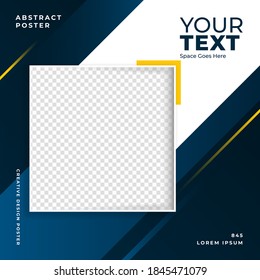 attractive modern social media post banner with image space eps 10