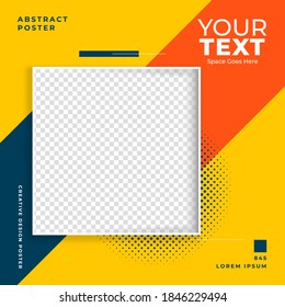 attractive modern social media post banner with image space eps 10