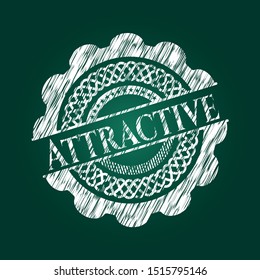 Attractive on chalkboard. Vector Illustration. Detailed.
