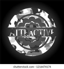 Attractive on grey camouflage pattern