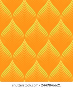 Attractive orange seamless pattern. Vector petal pattern for packaging and stylish background