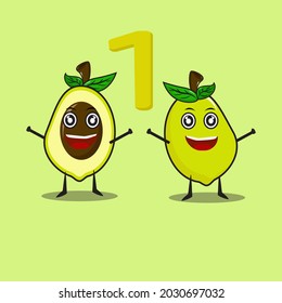 Attractive pear illustration is perfect for presentations, advertisements, emoticons, etc.