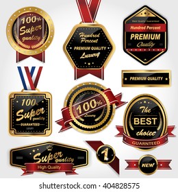 attractive premium labels set collection with diamond elements