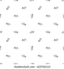 Attractive prince crown vector seamless pattern background. Beautiful illustration with hand drawn crowns. Stylish fashion backdrop for invitation and wedding decoration design.