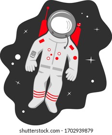 Attractive and professional design of space man on a mission of space walk and roaming in the universe in a very creative style.