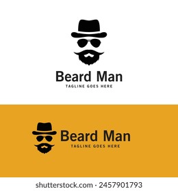Atractivo logotipo profesional Beard Man