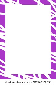 Attractive purple frame or purple boarder with beautiful white patterns. This border can use for page margins, greeting cards and photo frames.
