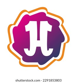 Attractive Purple and Orange Color Letter Logo Vector