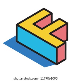 
An attractive and real effect of alphabet, 3d f
