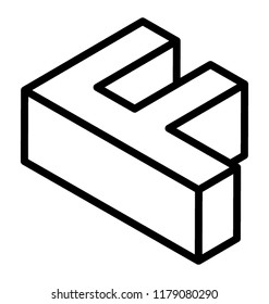 
An attractive and real effect of alphabet, 3d f
