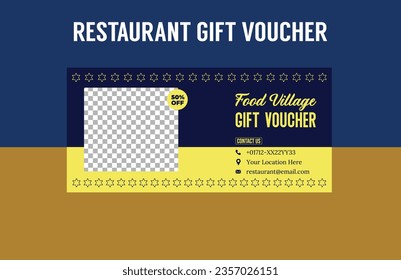 Attractive Restaurant Gift Voucher Design Template