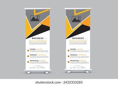 attractive rollup banner design vector template.