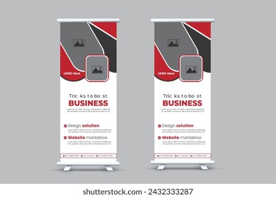 attractive rollup banner design vector template.