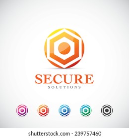 An attractive Secure vector logo symbol. 