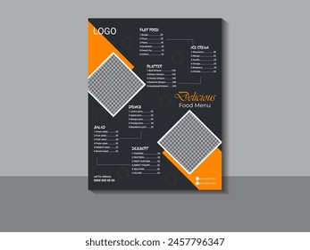 attractive and simple food menu design