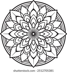 Attractive and simple mandala design vector