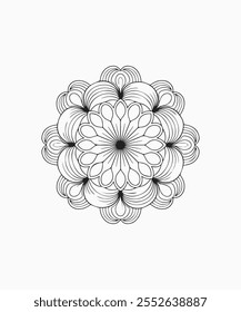 Diseño de patrón de mandala atractivo y simple 