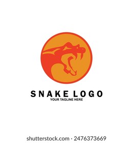 Attractive snake logo design vector. Snake vector illustration.