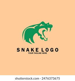 Attractive snake logo design vector. Snake vector illustration.