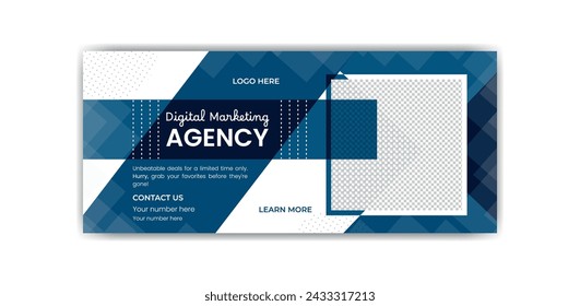 Attractive social media cover design template.