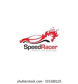 An attractive Sports Car vector logo symbol. 