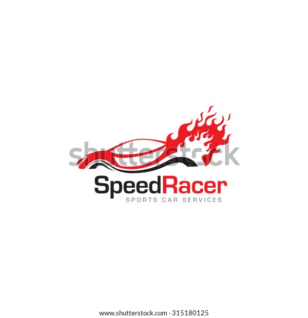 An attractive\
Sports Car vector logo symbol.\
