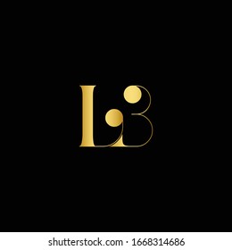 Attractive stylish creative connected black and white LB BL L B initial based icon logo.