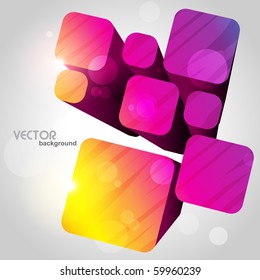 atractiva ilustración de diseño de cubo