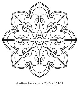 attractive and stylish mandala design for coloring book page , creative mandala art for wall art
