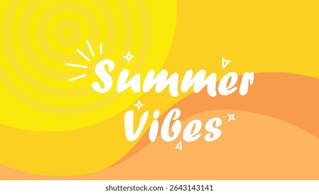 Ilustração atraente de vibração de verão com um fundo de sol perfeito para marketing de clima quente