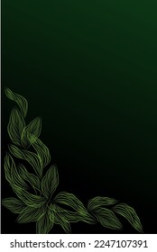 an attractive template for your invitation, with the appearance of leaves and flowers in elegant colors