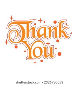 Attractive thank you letter design on a white background