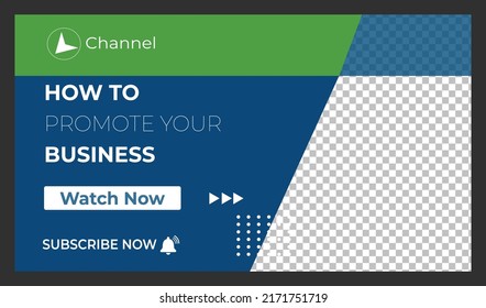 attractive thumbnail design for any kind of video and web banner template