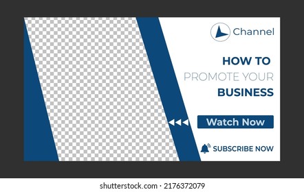 attractive thumbnail design for any kind of video and web banner template Premium Vector