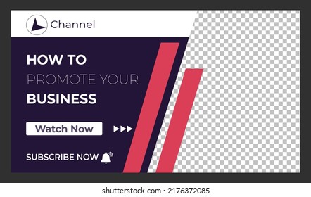 attractive thumbnail design for any kind of video and web banner template Premium Vector