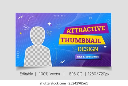 Attractive Thumbnail Design Vector Template