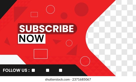 Attractive thumbnail template design for video content with the dominant color red