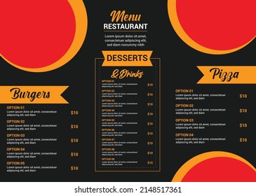 Attractive Trendy Menu, Flyer, Brochure Design