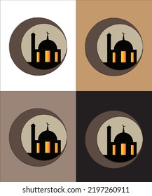 Attractive trendy mosque logo design.