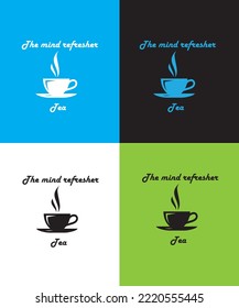 Attractive trendy tea cup logo design