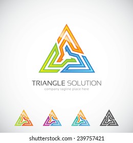 An attractive Triangle vector logo symbol. 