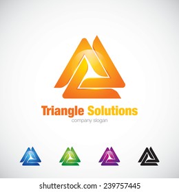 An attractive Triangle vector logo symbol. 